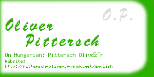 oliver pittersch business card